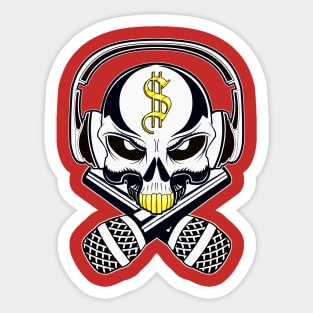 Hip Hop skull Sticker